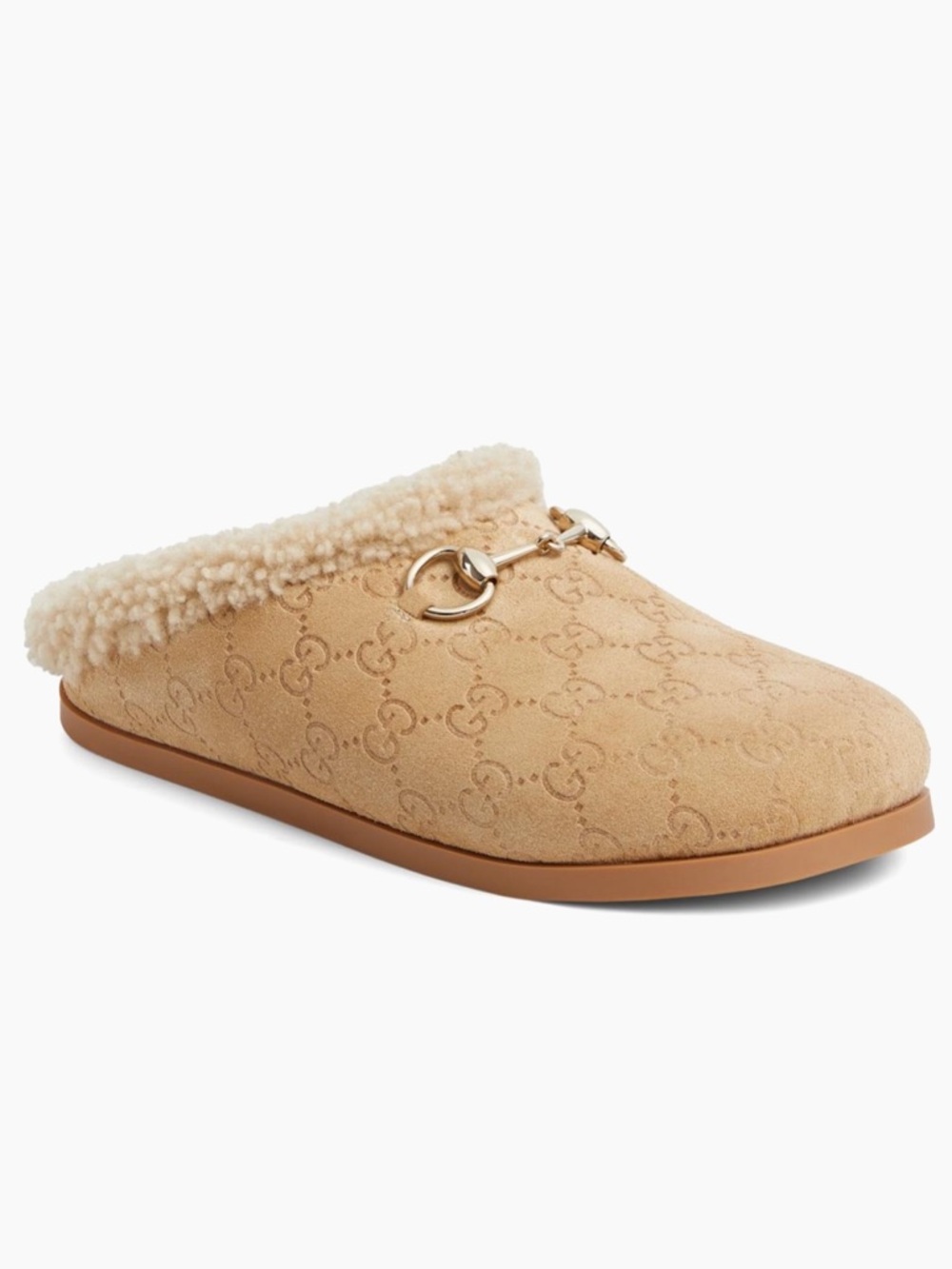 Gucci Shearling Horsebit Mule